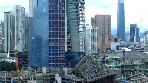 Merdeka118 Buildings 9 Construction Site Stock Footage 145976124