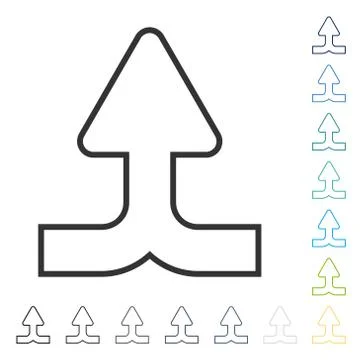 Merge Arrow Up Vector Icon Ilustración de archivo