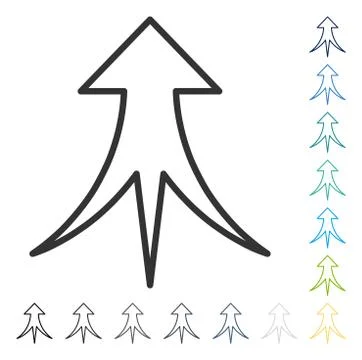 Merge Arrow Up Vector Icon Stock Illustration