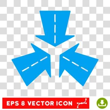 Merge Directions Round Vector Eps Icon Ilustración de archivo