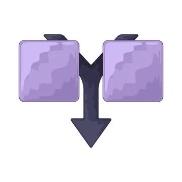 Merge illustration イラスト素材