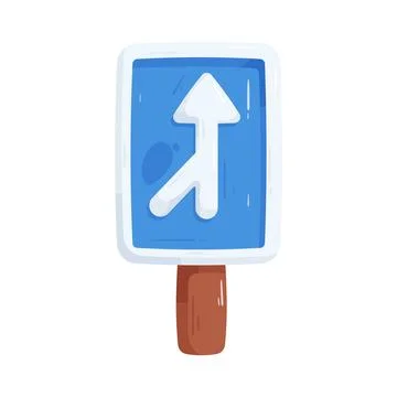 Merge left sign Stock Illustration