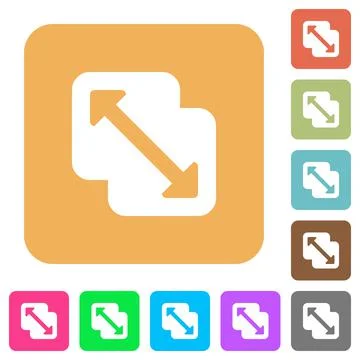 Merge shapes rounded square flat icons 스톡 일러스트