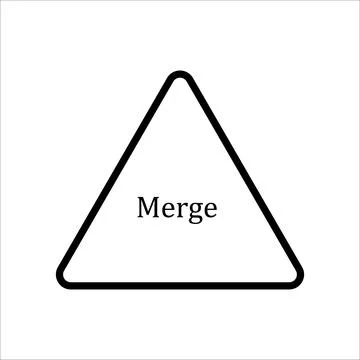 Merge symbols in flowchat 스톡 일러스트