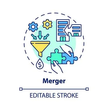 Merger concept icon Stock Illustration