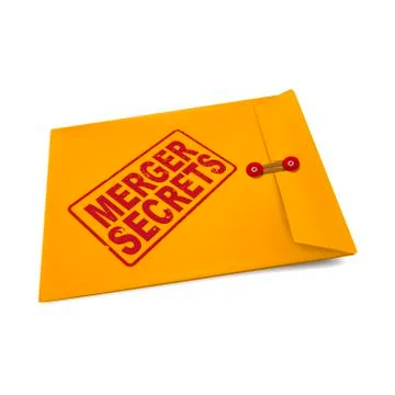 Merger secrets on manila envelope Stock Illustration