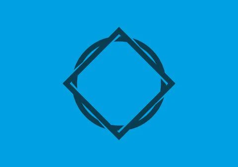 Merger of square shape and circle 스톡 일러스트