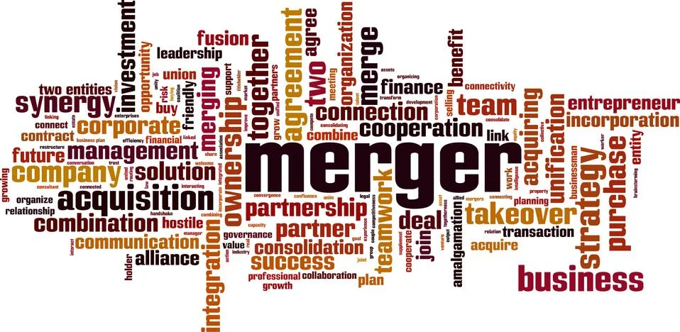 Merger word cloud Stock Illustration