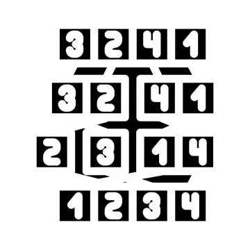 Mergesort algorithm glyph icon vector illustration Stock Illustration