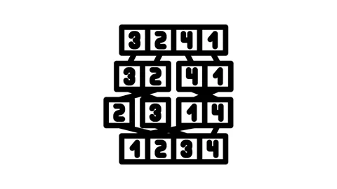 Mergesort algorithm line icon animation Stock Footage 326758051