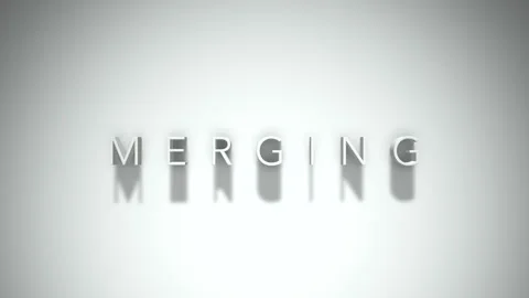 Merging 3D title animation with shadows on a white background Vídeo Stock 297021447