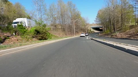 Merging on to a busy highway Stock-Footage 152914794