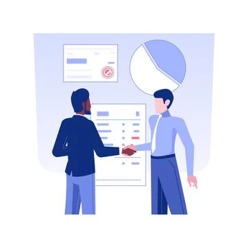 Merging companies isolated concept vector illustration. Ilustración de archivo