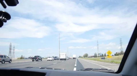 Merging onto highway Stock Footage 68443782