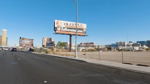 Merging On Las Vegas Highway Stock Footage 163456053