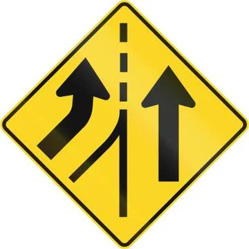 Merging From The Left In Canada Stock Illustration