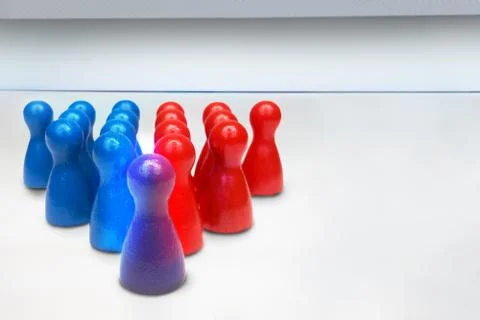 Merging or combining game figures. Leadership or teamwork business concept. With Stock Photos