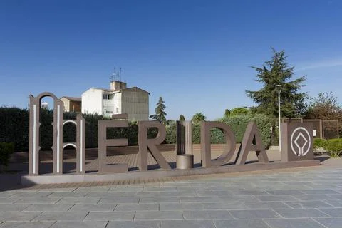 Merida banner, Badajoz, Extremadura, Spain Merida banner, Badajoz, Extrema... Stock Photos