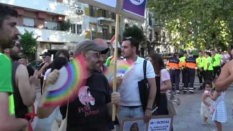 Mérida Pride march calls for defending hard-won rights and rejecting hate speech Stock Footage 337854391