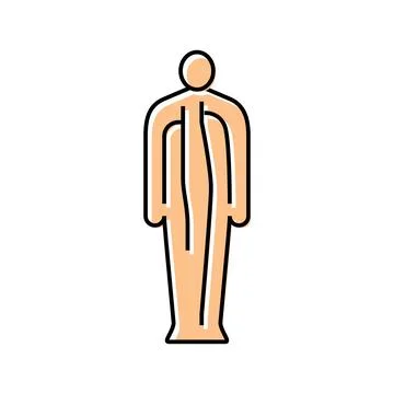 Meridian pathways acupuncture color icon vector illustration Illustrazione stock
