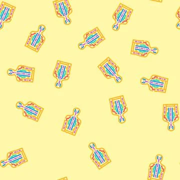 Meridian pathways acupuncture vector seamless pattern Illustrazione stock