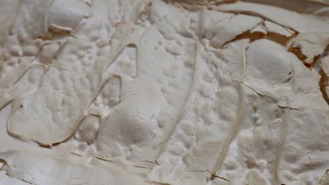 Meringue cake cream texture, close-up. Stock Footage 252738577