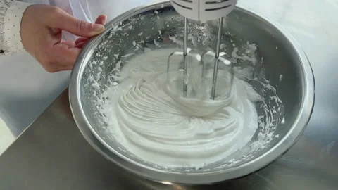 Meringue for cakes Stock Footage 175236895