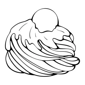 Meringue with candy Stock Illustration