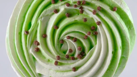 Meringue is a crispy dessert, made from whipped egg whites and sugar Stock Footage 87176188