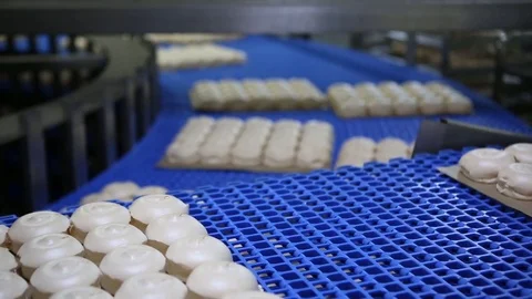 Meringue production line Video stock 74107682