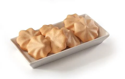 Meringues on the plate Foto stock