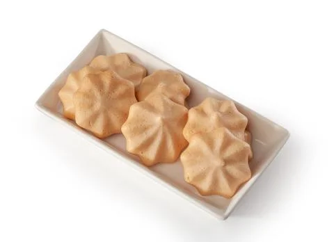 Meringues on the plate Stock Photos