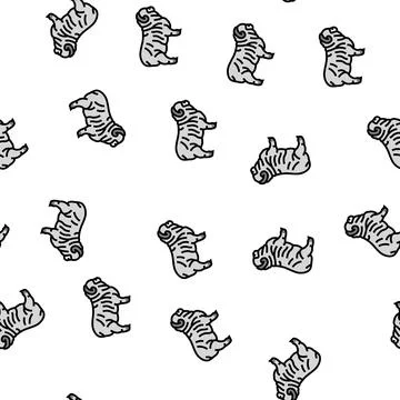 Merino sheep vector seamless pattern Illustrazione stock