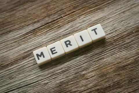 Merit word 写真素材