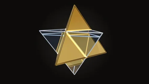 Merkaba Sacred Geometry Slow Push In 4K Seamless Loop Stock Footage 344684597