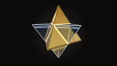 Merkaba Sacred Geometry Static Shot 4K Seamless Loop Stock Footage 344683199