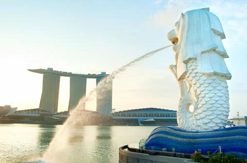 Merlion statue Stock Photos