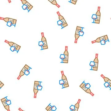 Merlot red wine vector seamless pattern 스톡 일러스트