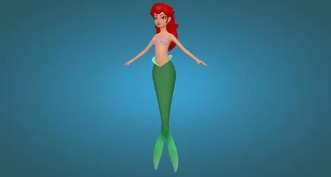 3D Model: Mermaid ~ Buy Now #91527629 | Pond5