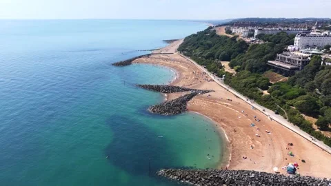 Mermaid Beach Folkestone 6K Video stock 342039720