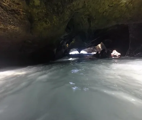 Mermaid Cave Splash Stock Footage 97421319