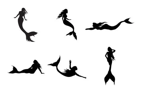 Mermaid Collection Stock Illustration