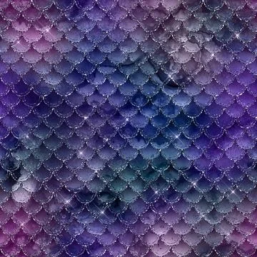 Mermaid glitter texture pattern background イラスト素材