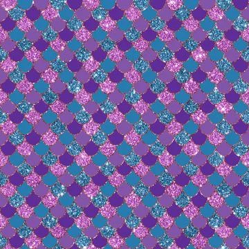 Mermaid glitter texture pattern background イラスト素材