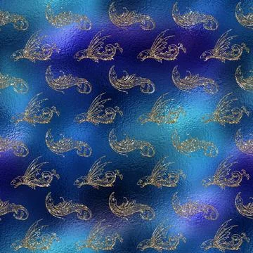 Mermaid glitter texture pattern background イラスト素材