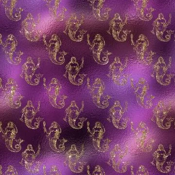 Mermaid glitter texture pattern background イラスト素材