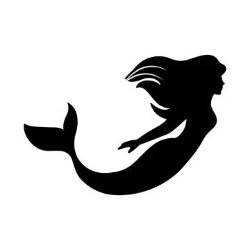 Mermaid logo design Stock Illustration