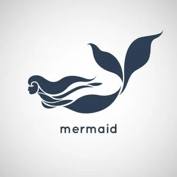 Mermaid logo vector Stock Illustration