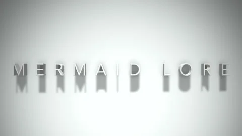 Mermaid lore 3D title animation white text on a white background 動画素材 298894325