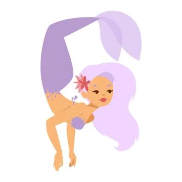 Mermaid nixie character vector Stock Illustration